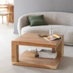 Vandana Nimbus Sereno square coffee table in acacia wood