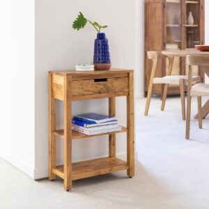 Vandana Elara Lyra Console table with drawer in Orane acacia wood