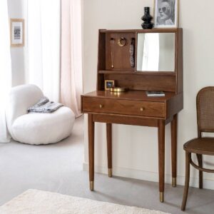 Vandana Lyra Orion acacia wood and metal desk