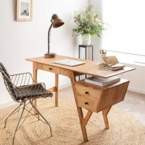 Vandana Lyra Sierra acacia wood desk