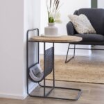 Vandana Lyra Mira side table in fir wood and metal