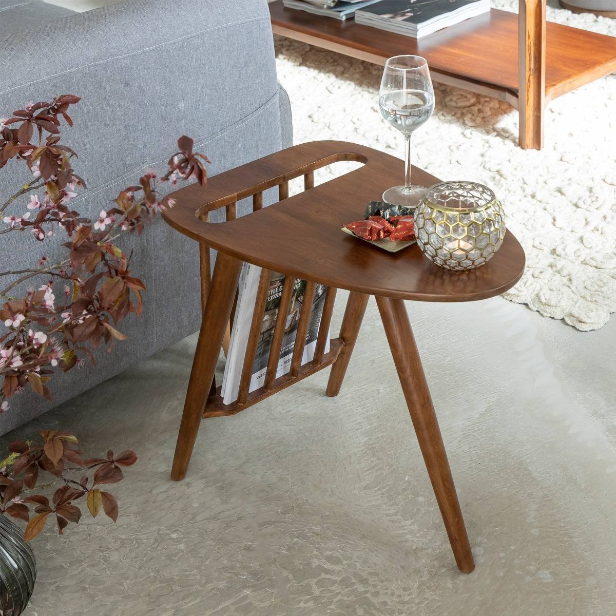 Vandana Lyra Sereno mango wood side table Vandana Lyra Sereno mango wood side table