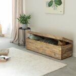 Vandana Vertex Nimbus light mango wood storage bench