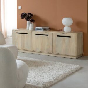 Vandana Vertex Ultra 3-door TV stand in mango wood
