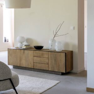 Vandana Cresta Astra TV stand in mango wood and metal