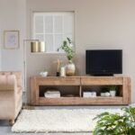 Vandana Cresta Aureo TV stand made of recycled wood, 210 cm
