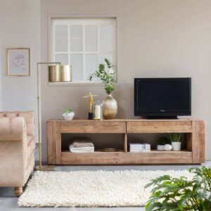 Vandana Cresta Aureo TV stand made of recycled wood, 210 cm