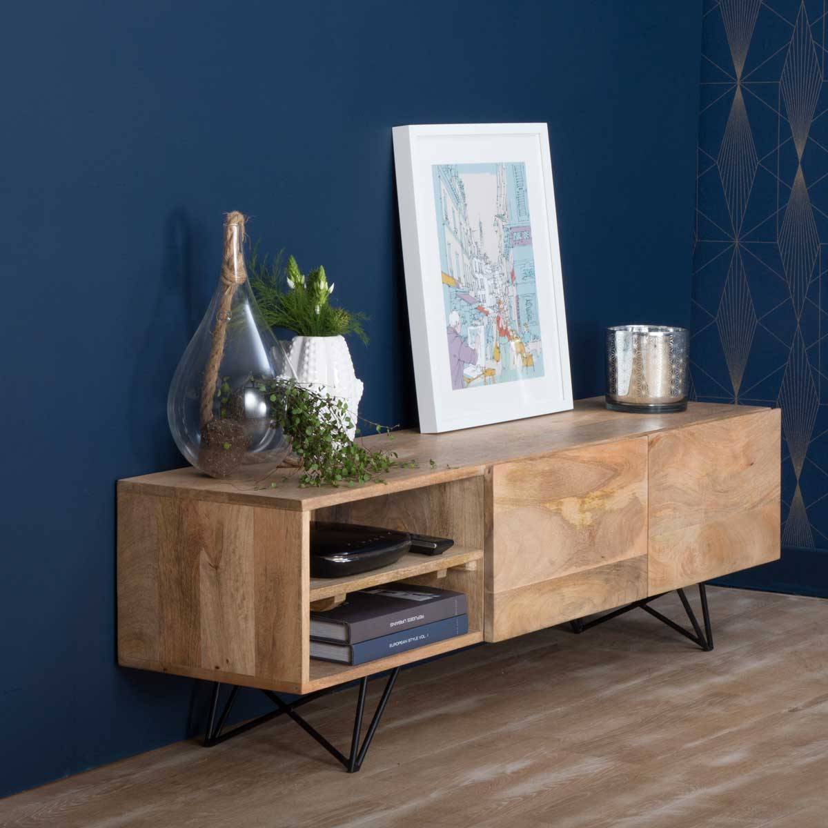 Vandana Cresta Radiant mango wood TV stand Vandana Cresta Radiant mango wood TV stand