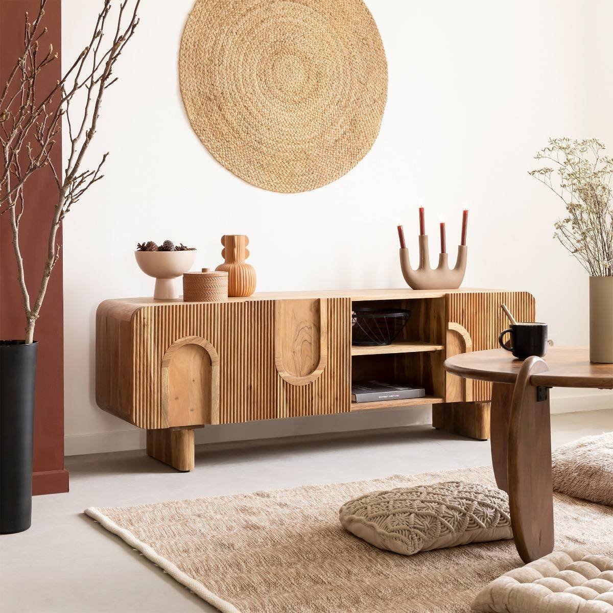 Vandana Cresta Ultra acacia wood TV cabinet Vandana Cresta Ultra acacia wood TV cabinet