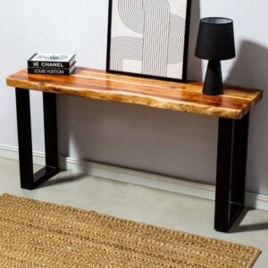 Vandana Sierra Mira Acacia Wood Console Modern Solid Wood Minimalist Accent Furniture