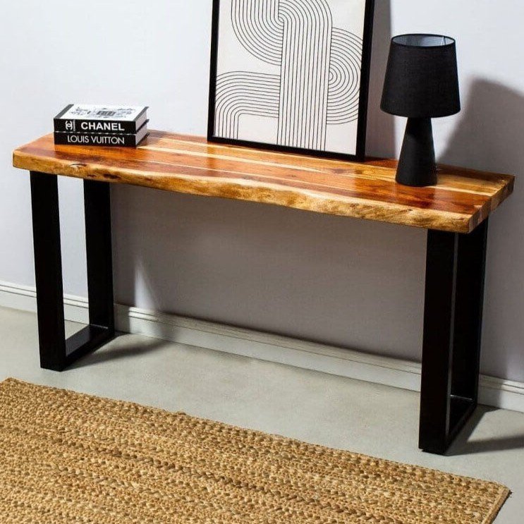 Vandana Sierra Mira Acacia Wood Console Modern Solid Wood Minimalist Accent Furniture Vandana Sierra Mira Acacia Wood Console Modern Solid Wood Minimalist Accent Furniture