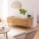 Vandana Mira Falcon TV stand in mango wood and metal