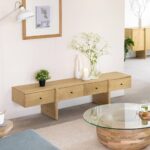 Vandana Mira Vista Mango Wood TV Stand with 4 Drawers