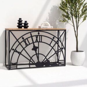 Vandana Sierra Prime Wooden Console Table Modern Minimalist Solid Wood Accent Design