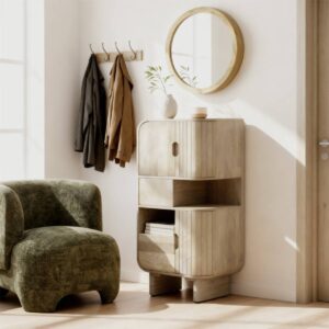 Vandana Radiant Vista light mango wood tall sideboard