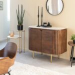 Vandana Radiant Neo marble and mango wood sideboard
