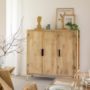 Vandana Sereno Aureo 3-door mango wood sideboard