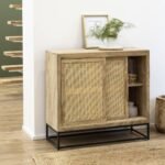Vandana Sereno Pebble sideboard in mango wood and caning Rim