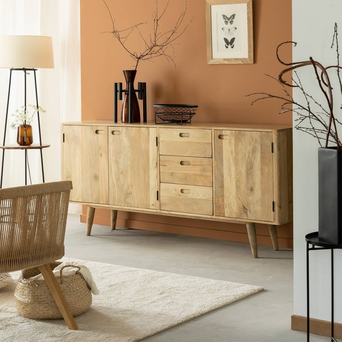Vandana Sereno Stellar long mango wood sideboard Vandana Sereno Stellar long mango wood sideboard