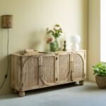 Vandana Prime Astra mango wood and cane sideboard
