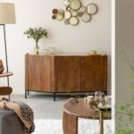 Vandana Prime Lunaris Mango Wood and Travertine Buffet