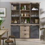 Vandana Prime Ultra sideboard in brushed mango wood and grey metal