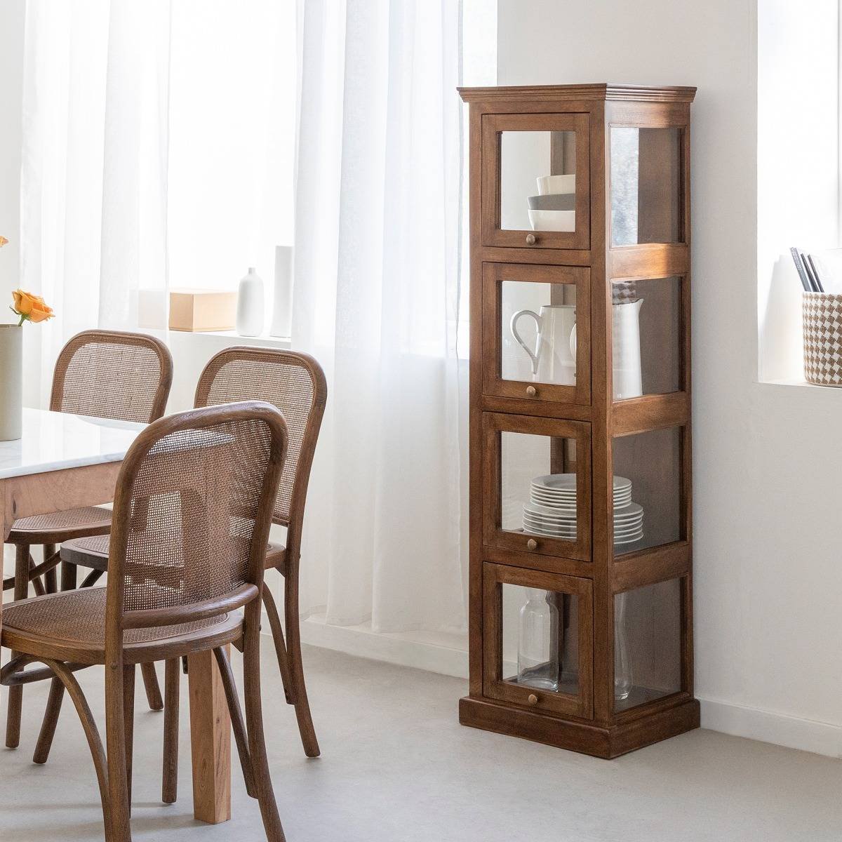 Vandana Maxima Radiant mango wood glass column Vandana Maxima Radiant mango wood glass column