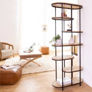 Vandana Optima Arista mango wood and metal shelf