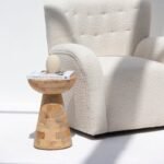 Vandana Orion Altis Wooden Side Table Modern Minimalist Solid Wood Accent Furniture