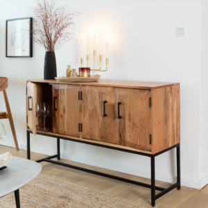Vandana Sereno Prime Acacia Wood and Metal Buffet - Buffet - Sideboard