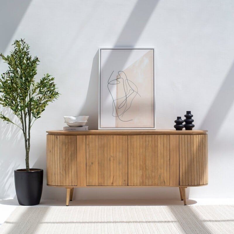 Vandana Lunaris Grand Column Sideboard Modern Solid Wood Minimalist Accent Furniture Vandana Lunaris Grand Column Sideboard Modern Solid Wood Minimalist Accent Furniture