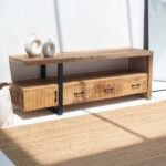 Vandana Lunaris Arion Wooden 3-Drawer Console Modern Solid Wood Minimalist Accent Furniture