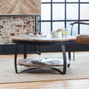 Vandana Nimbus Nova coffee table in metal and mango wood
