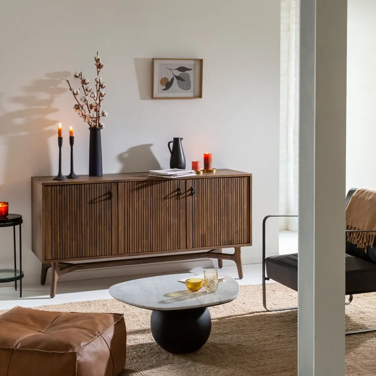 Vandana Prime Cresta acacia wood sideboard Vandana Prime Cresta acacia wood sideboard