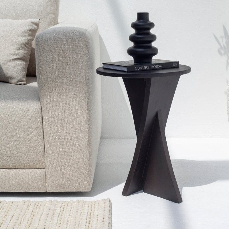 Vandana Orion GrandTrinity Black Painted Side Table Modern Contemporary Accent Design Vandana Orion GrandTrinity Black Painted Side Table Modern Contemporary Accent Design