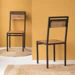 Vandana Lyra Flux acacia wood chair (set of 2)