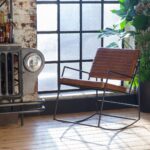 Porto vintage brown leather armchair