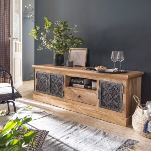 Vandana Cresta Nimbus mango wood TV stand