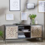Vandana Cresta Terra bleached mango wood TV stand