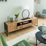 Vandana Mira Arista TV stand in acacia wood and metal