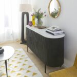 Vandana Radiant Stellar metal and white marble sideboard
