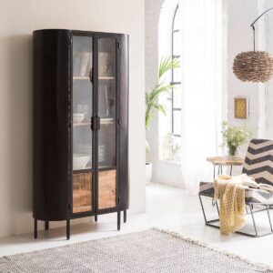 Vandana Maxima Cresta metal and mango wood display case