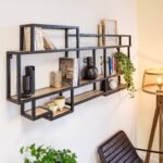 Vandana Optima Vertex mango wood and metal wall shelf - Decoration