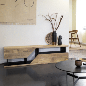 Vandana Cresta Flux mango wood TV stand
