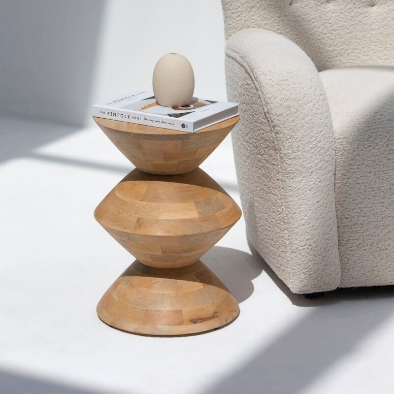 Vandana Orion Vesta Wooden Side Table Modern Minimalist Solid Wood Accent Furniture Vandana Orion Vesta Wooden Side Table Modern Minimalist Solid Wood Accent Furniture