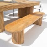 Vandana Falcon Pebble Mango Wood Bench for Stylish Indoor & Outdoor Seating in Modern Homes