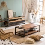 Vandana Nimbus Flux 120cm Acacia Wood Coffee Table
