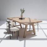 Vandana Zentrix Mira Wood Dining Table with Solid Handmade Contemporary Design