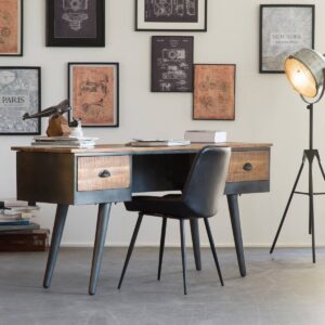 Vandana Lyra Novara dark grey metal car desk