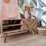 Vandana Cresta Vertex Chevron Mango Wood TV Stand